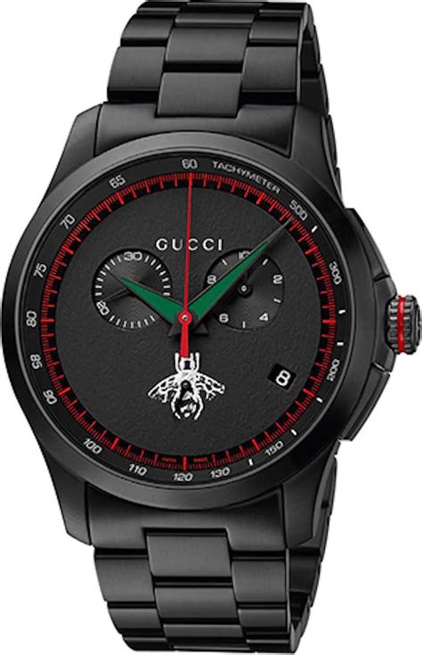 black gucci watch ladies|Gucci black chronograph watch.